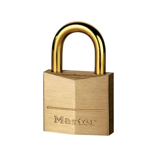 Master Lock Solid Brass 35mm Padlock with Brass Plated Shackle Master Lock - RockBottom Northampton