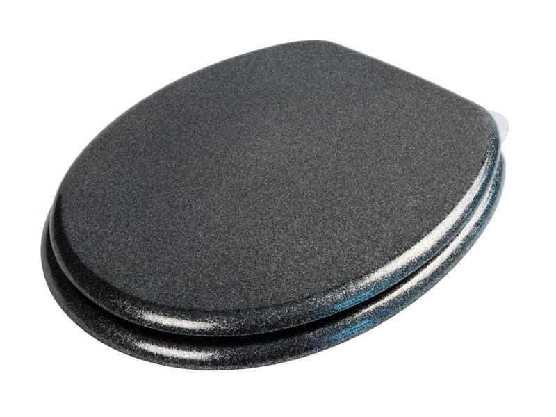 Croydex Flexi-Fix Toilet Seat Quartz Black