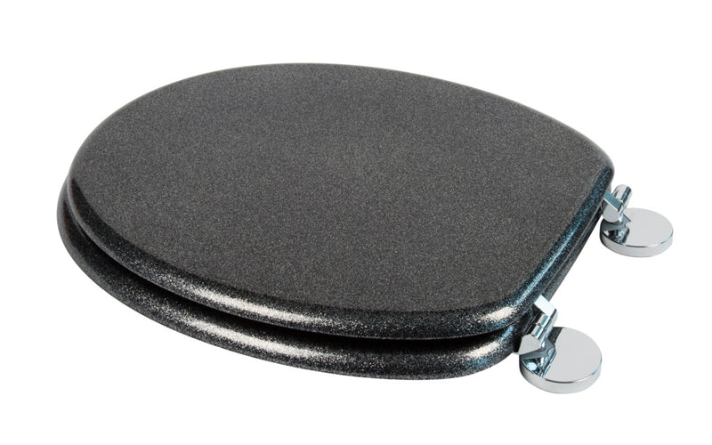Croydex Flexi-Fix Toilet Seat Quartz Black