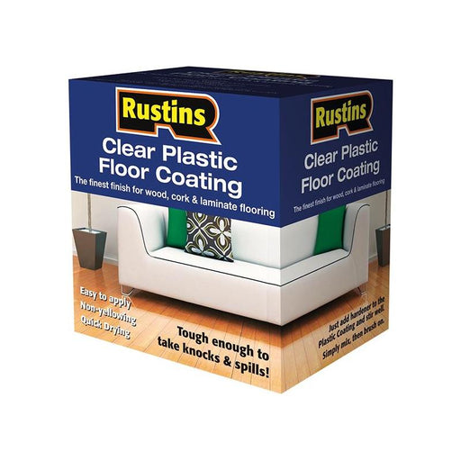 Rustins Clear Plastic Floor Coating Kit Gloss 1 litre Rustins - RockBottom Nothampton