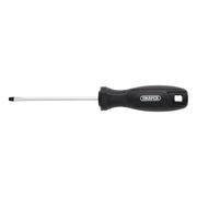 Draper Slotted Hard Grip Screwdriver, 4.0 x 100mm Draper - Town Tools