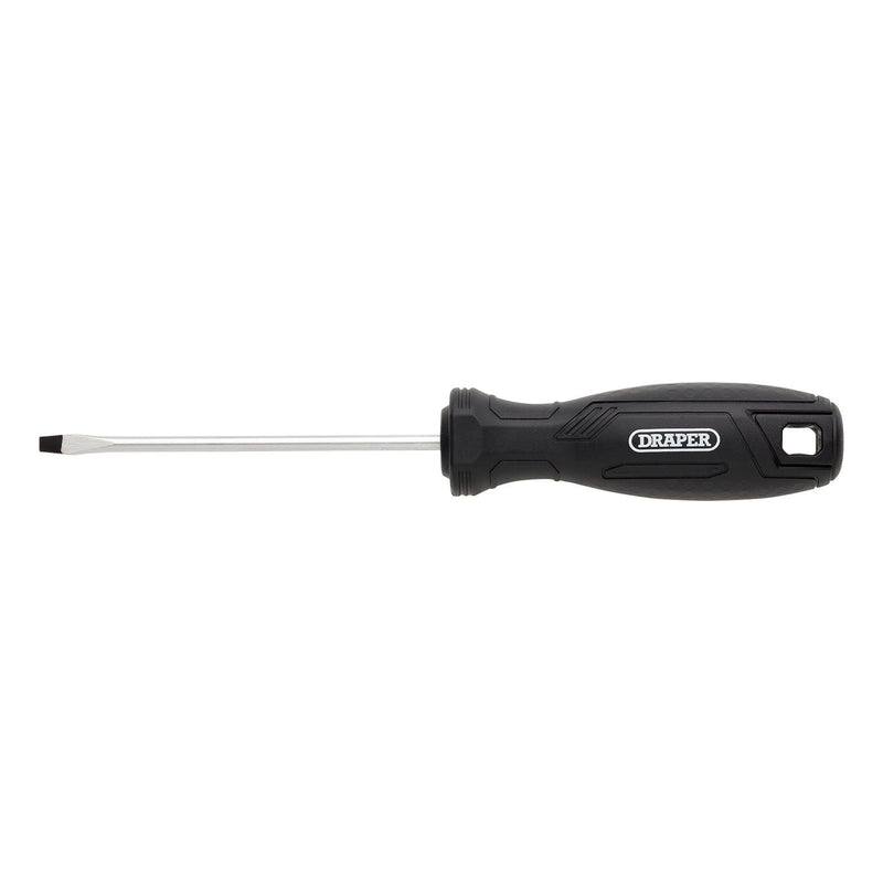 Draper Slotted Hard Grip Screwdriver, 4.0 x 100mm Draper - Town Tools
