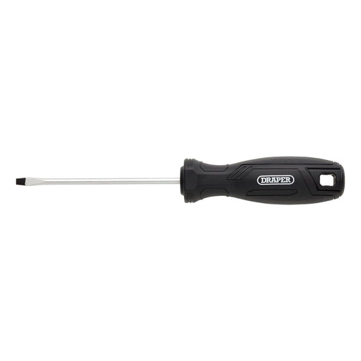 Draper Slotted Hard Grip Screwdriver, 4.0 x 100mm Draper - Town Tools