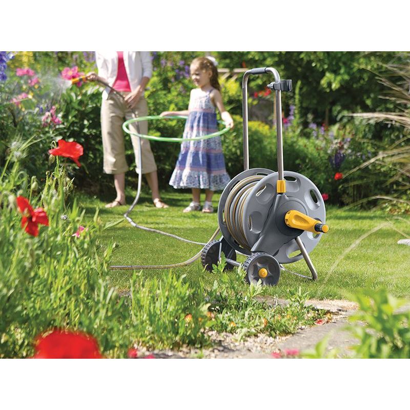 Hozelock 2435 60m Assembled Hose Cart & 50m of 12.5mm Hose Hozelock - RockBottom Northampton