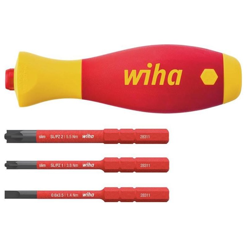 Wiha SoftFinish® electric slimVario Screwdriver Set, 4 Piece Wiha - RockBottom Northampton
