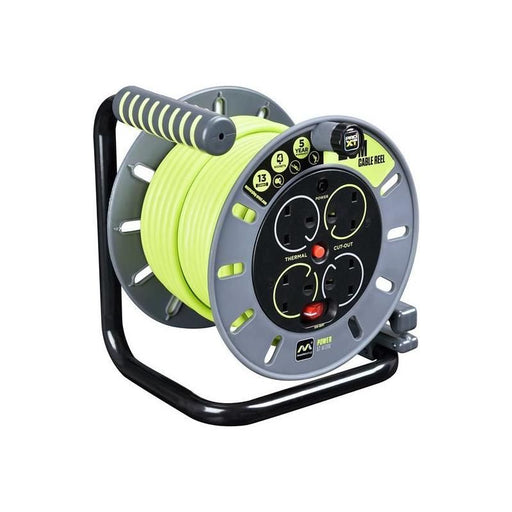 Masterplug PRO-XT Open Cable Reel 240V 13A 4-Socket 25m Masterplug - RockBottom Northampton