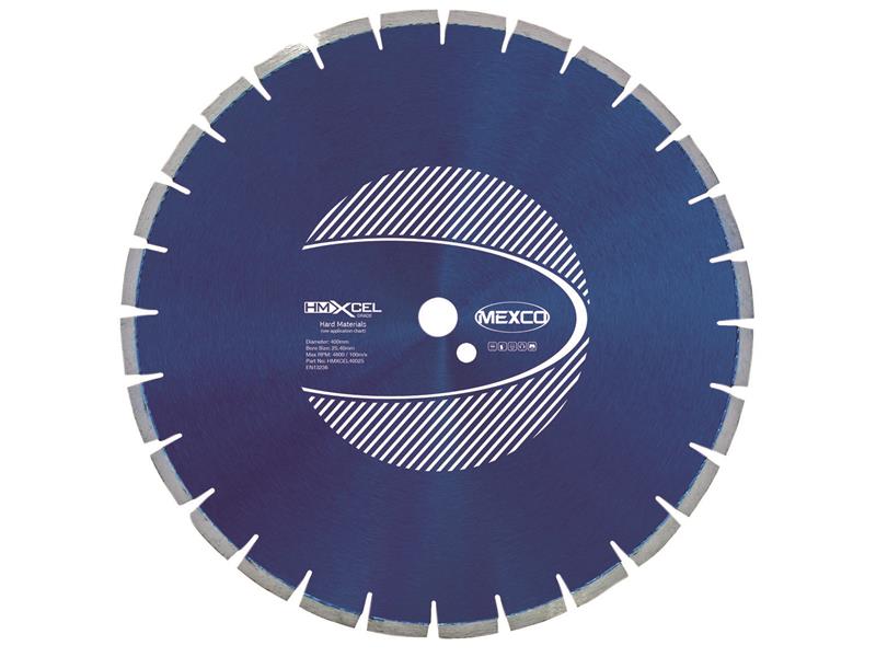 MEXCO - XCEL Grade Hard Materials Diamond Blade 400 x 25.4mm