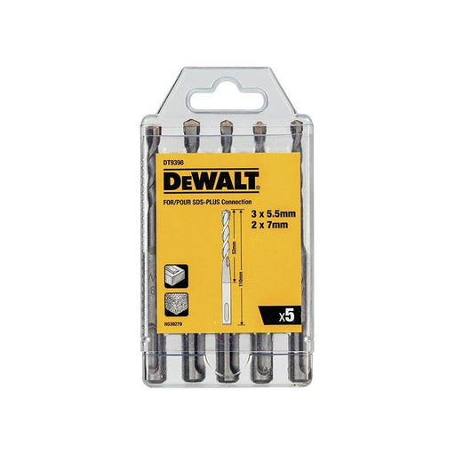 Dewalt Power Tools DT9398 SDS Plus Drill Bit Set, 5 Piece DeWALT Power Tools - RockBottom Northampton