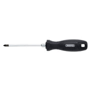 Draper Pozi Hard Grip Screwdriver, PZ1 x 100mm Draper - Town Tools