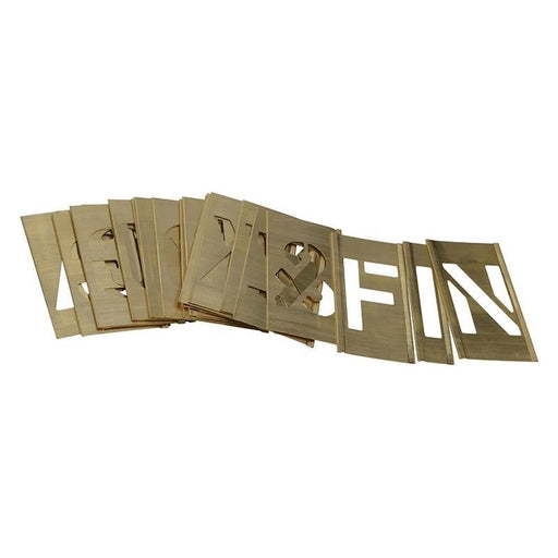 Stencils Set of Brass Interlocking Stencils - Letters 2in Stencils - RockBottom Nothampton
