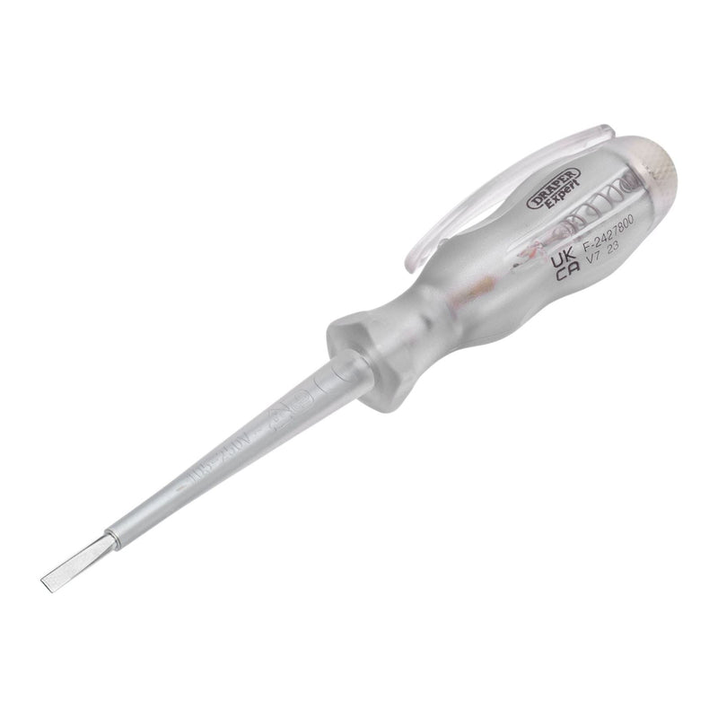 Draper Draper Expert VDE Mains Tester Screwdriver, 105-250V AC, 140mm Draper - Town Tools