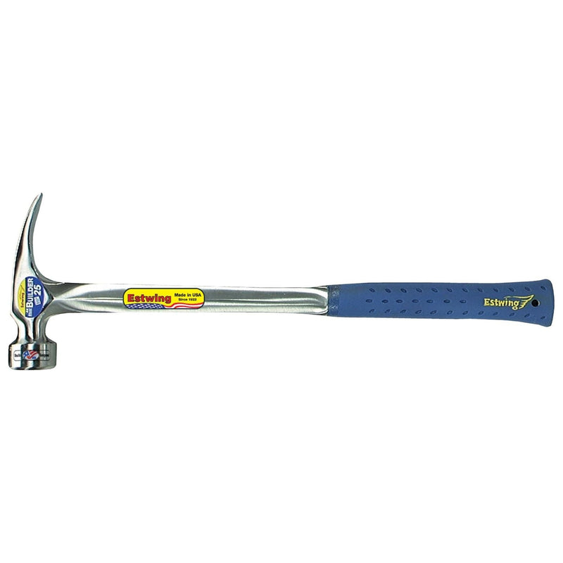 Estwing E3/25S BIG BLUE Smooth Face Straight Framing Hammer, 25oz/700g, 18" Draper - Town Tools