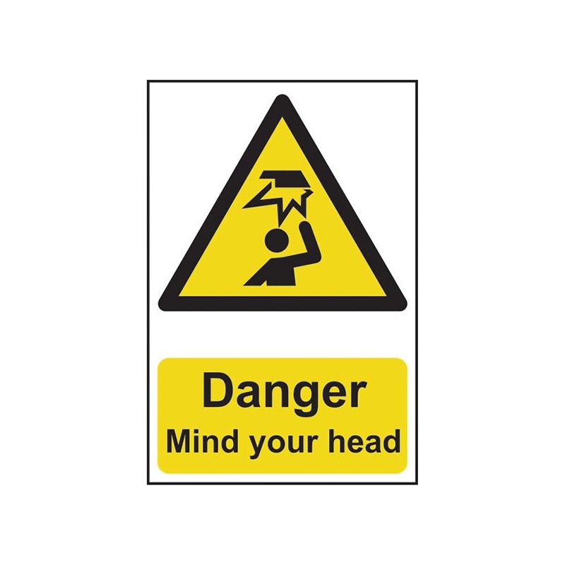 Scan Danger Mind Your Head - PVC Sign 200 x 300mm Scan - RockBottom Nothampton