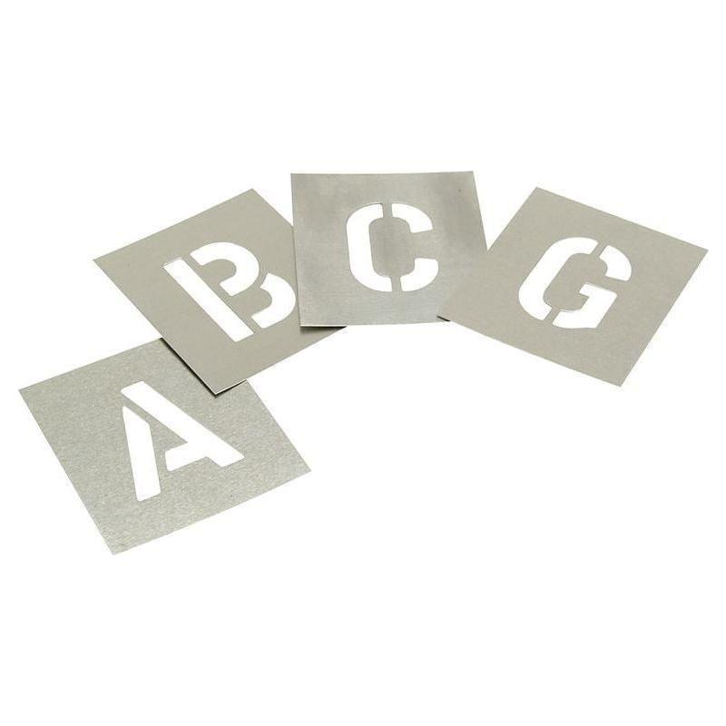 Stencils Set of Zinc Stencils - Letters 2in Walleted Stencils - RockBottom Nothampton