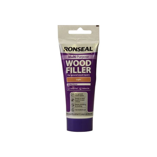 Ronseal Multipurpose Wood Filler Tube Light 100g Ronseal - RockBottom Nothampton