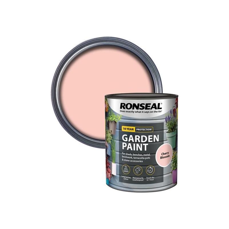 Ronseal Garden Paint Cherry Blossom 750ml Ronseal - RockBottom Nothampton