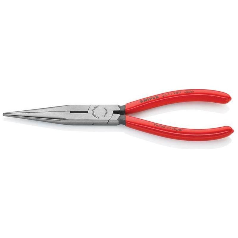 Knipex Long Snipe Nose Side Cutting Pliers PVC Grips 200mm (8in) Knipex - RockBottom Northampton