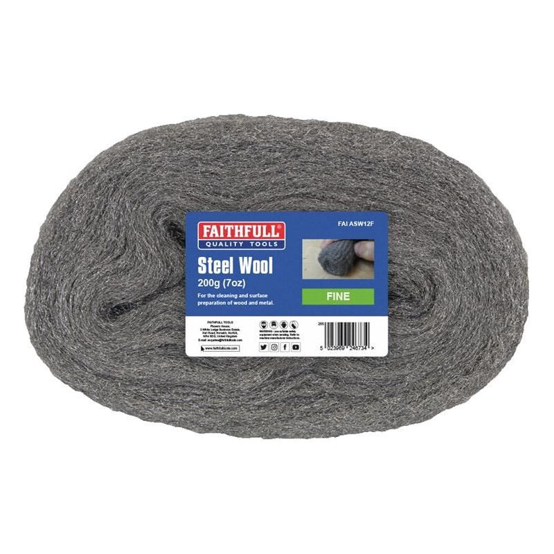 Faithfull Steel Wool Fine 200g Faithfull - RockBottom Northampton