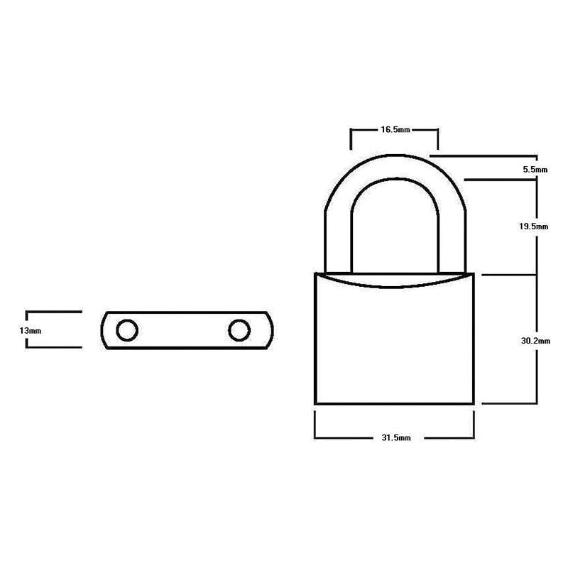Squire LN3 Lion Brass Padlock 30mm Squire - RockBottom Nothampton