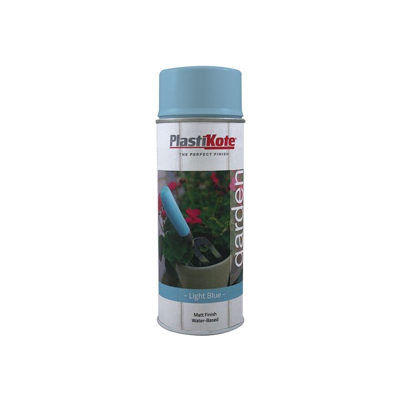 Plastikote Garden Colours Spray Paint Light Blue 400ml PlastiKote - RockBottom Nothampton