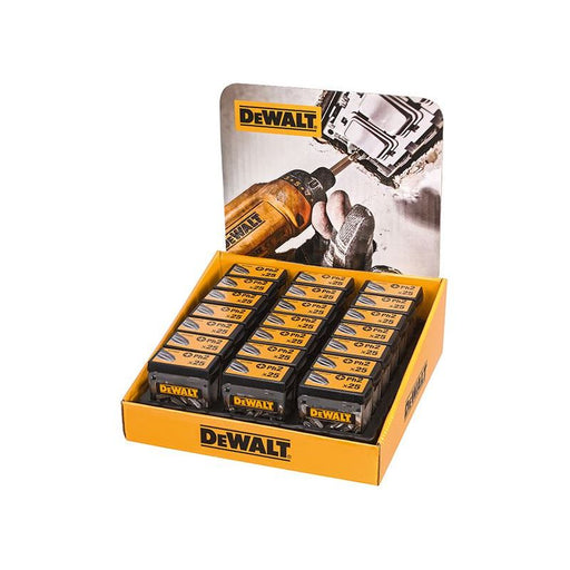 Dewalt Power Tools PH2 25mm Standard Tic Tac Display 21 x Packs of 25 DeWALT Power Tools - RockBottom Northampton