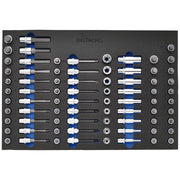 Bunker Torx, Hexagon, E-Torx, Multi-Tooth/Spline, Ribe Socket Set, 1/2" Sq. Dr. in EVA Foam Inlay Draper - Town Tools
