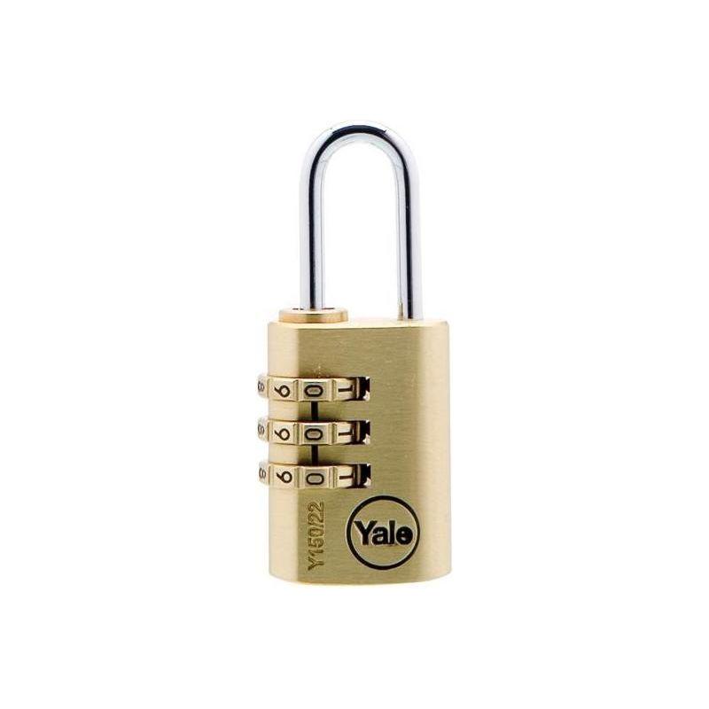 Yale Locks Brass Combination Padlock 22mm Yale Locks - RockBottom Northampton