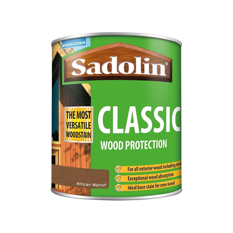 Sadolin Classic Wood Protection African Walnut 1 litre Sadolin - RockBottom Nothampton