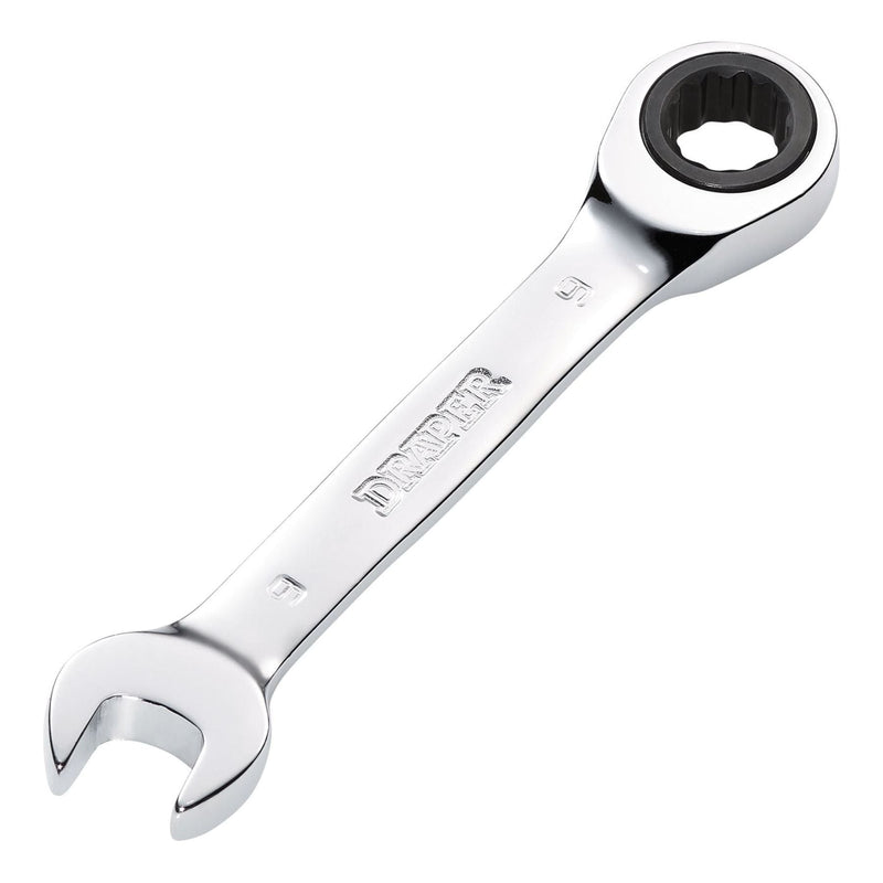Draper Draper HI-TORQ Metric Stubby Ratchet Combination Spanner, 9mm Draper - Town Tools