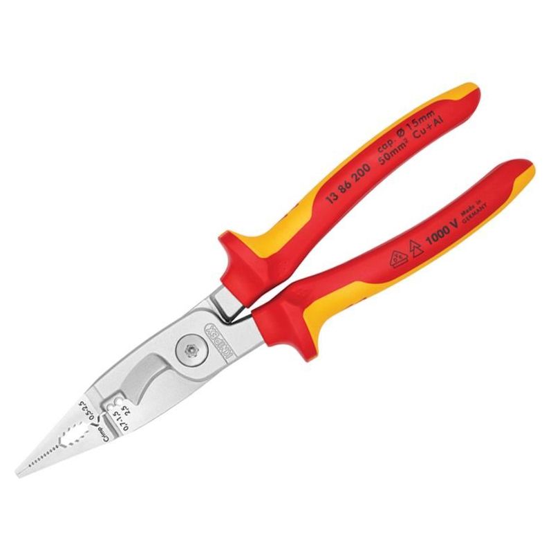 Knipex VDE Multifunctional Installation Pliers 200mm Knipex - RockBottom Northampton