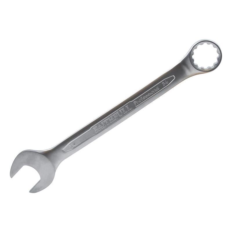Faithfull Combination Spanner CV Satin Finish 34mm Faithfull - RockBottom Northampton