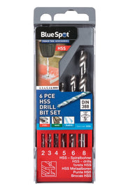 Blue Spot Tools 6 PCE HSS Half Ground Drill Bit Set (2 - 8mm)