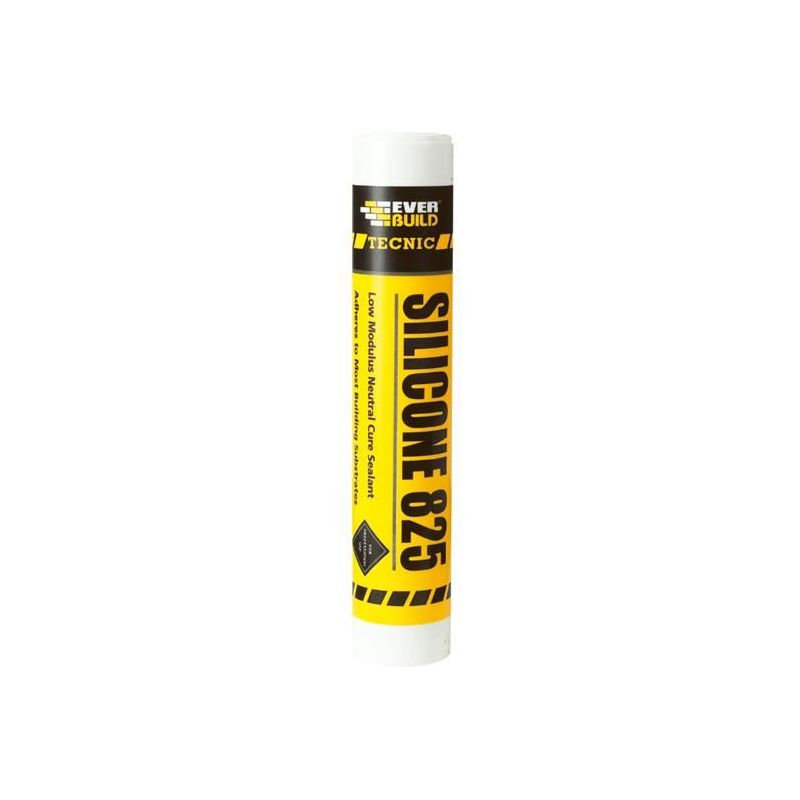Everbuild Sika Tecnic Silicone 825 White 380ml Everbuild Sika - RockBottom Northamptin