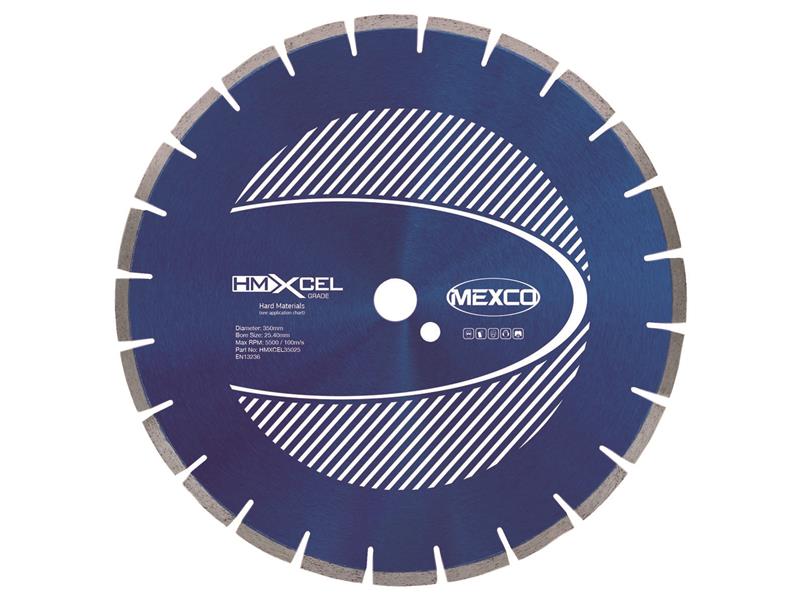 MEXCO - XCEL Grade Hard Materials Diamond Blade 350 x 25.4mm