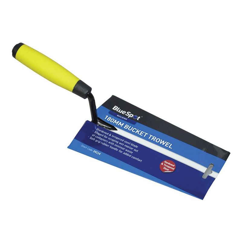 Bluespot Tools Soft Grip Bucket Trowel 180mm (7in) BlueSpot Tools - RockBottom Northampton