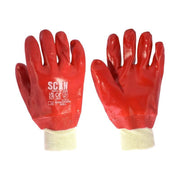 Scan PVC Knitwrist Gloves - L (Size 9) Scan - RockBottom Nothampton