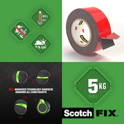 3M Scotch-Fix Exterior Red Mounting Tape (L)1.5m (W)19mm