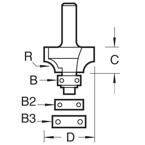 Trend Bearing Guided Ovolo Cutter 6.3mm Radius