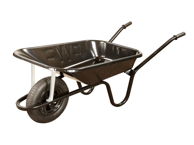 Walsall 85L Black Contractor Wheelbarrow - Pneumatic