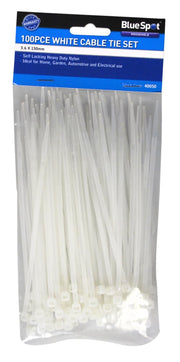 Blue Spot Tools 100 PCE White Cable Ties