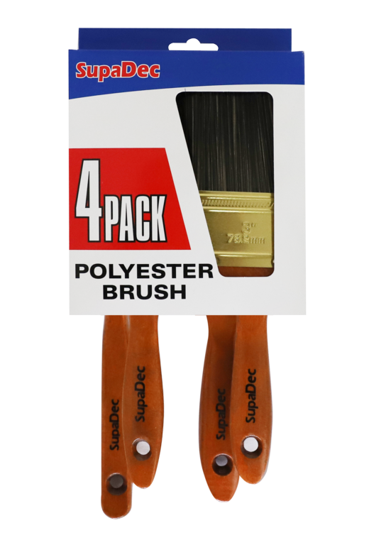 SupaDec Polyester Brush Set 4 Piece