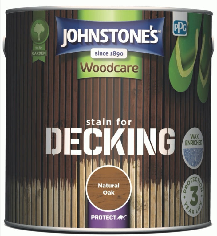 Johnstone's Decking Stain 2.5L Natural Oak