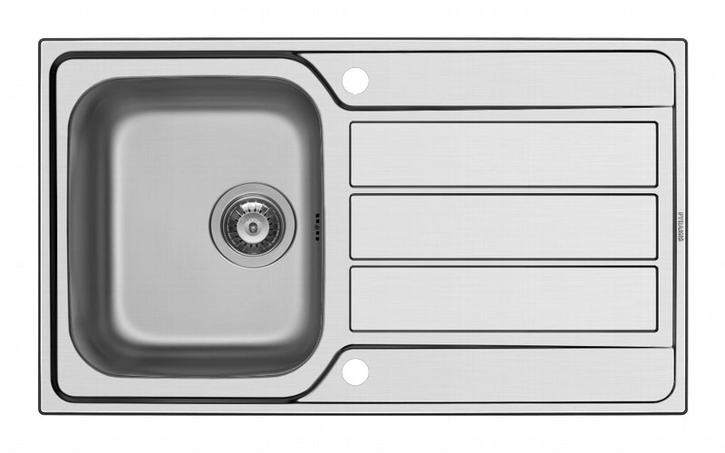Pyramis Athena Stainless Steel Single Bowl Inset Sink 860 x 500mm