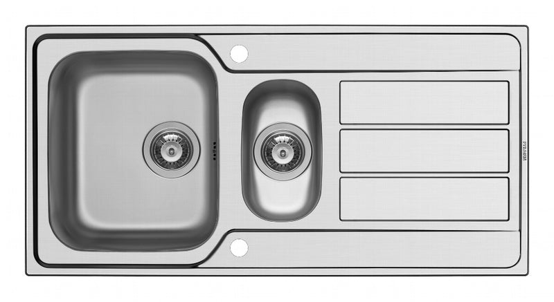 Pyramis Athena Stainless Steel 1.5 Bowl Inset Sink 1000 x 500mm