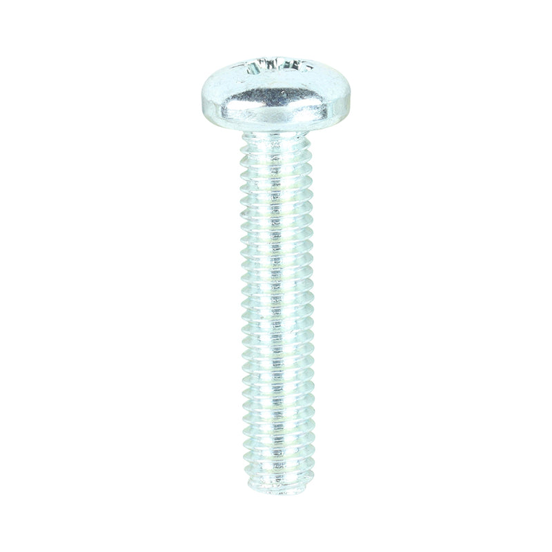 TIMCO Machine Pan Head Silver Screws - M4 x 10
