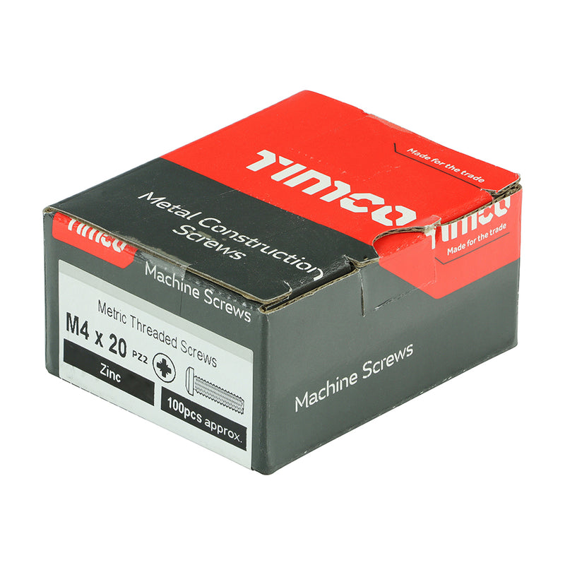 TIMCO Machine Pan Head Silver Screws - M4 x 10