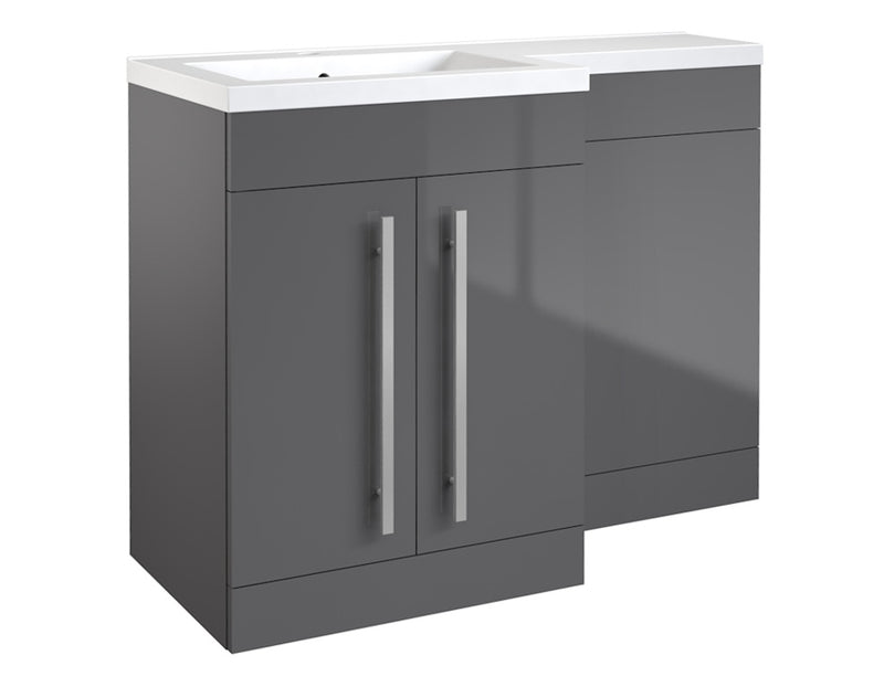 Kartell Matrix 2 Door Basin Unit Gloss Grey 600mm