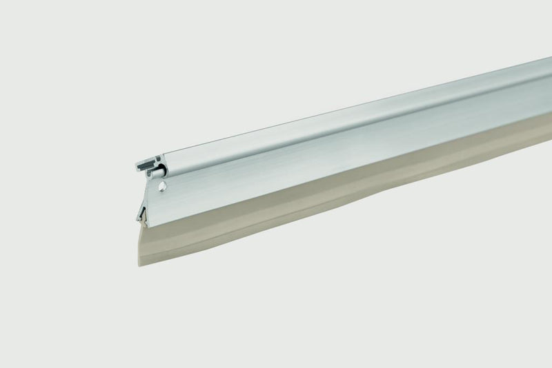 Woodside Bottom of the Door Self Seal Draught Excluder TPE Sweep Aluminium Silver