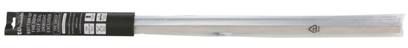Woodside Bottom of the Door Self Seal Draught Excluder TPE Sweep Aluminium Silver