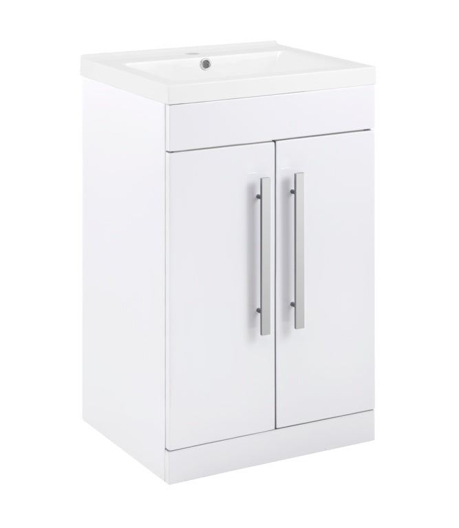 SP Avalon 2 Door Gloss White Basin Unit 500mm